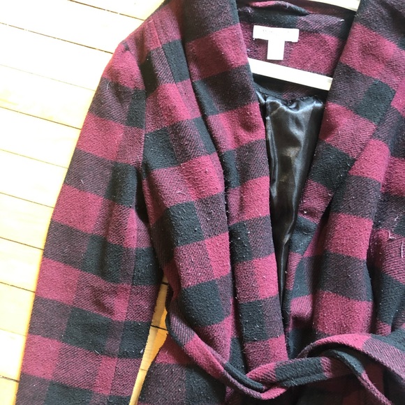 Motherhood maternity belted wrap coat - Picture 3 of 4